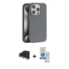 MARSİLYAN™- iPhone 15 Pro Kılıf Zirve Modern Prime - Şeffaf Royal Nano Ekran Koruyucu + Raze Metal Kamera Lens - LT
