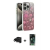 MARSİLYAN™- iPhone 15 Pro Kılıf Zirve Modern Prime - Siyah 360 Mat Full Body Arka Koruyucu + Raze Metal Kamera Lens - SH