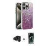 MARSİLYAN™- iPhone 15 Pro Kılıf Zirve Modern Prime - Siyah 360 Mat Full Body Arka Koruyucu + Raze Metal Kamera Lens - TMGI