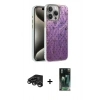 MARSİLYAN™- iPhone 15 Pro Kılıf Zirve Modern Prime - Siyah 360 Mat Full Body Arka Koruyucu + Raze Metal Kamera Lens - TMGI