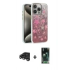 MARSİLYAN™- iPhone 15 Pro Kılıf Zirve Modern Prime - Siyah 360 Mat Full Body Arka Koruyucu + Raze Metal Kamera Lens - TMGI