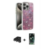 MARSİLYAN™- iPhone 15 Pro Kılıf Zirve Modern Prime - Siyah 360 Mat Full Body Arka Koruyucu + Raze Metal Kamera Lens - TMGI