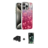 MARSİLYAN™- iPhone 15 Pro Kılıf Zirve Modern Prime - Siyah 360 Mat Full Body Arka Koruyucu + Raze Metal Kamera Lens - TMGI