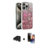 MARSİLYAN™- iPhone 15 Pro Kılıf Zirve Modern Prime - Siyah 3D Antistatik Mat Seramik Nano Ekran Koruyucu + Raze Metal Kamera Lens - TMGI