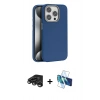 MARSİLYAN™- iPhone 15 Pro Kılıf Zirve Modern Prime - Siyah 3D Antistatik Seramik Nano Ekran Koruyucu + Raze Metal Kamera Lens - TMGI