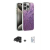MARSİLYAN™- iPhone 15 Pro Kılıf Zirve Modern Prime - Siyah Bilvis 0.18mm Plus Cam Ekran Koruyucu + Raze Metal Kamera Lens - GS