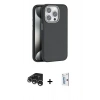 MARSİLYAN™- iPhone 15 Pro Kılıf Zirve Modern Prime - Siyah Bilvis 0.18mm Plus Cam Ekran Koruyucu + Raze Metal Kamera Lens - GS