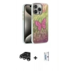 MARSİLYAN™- iPhone 15 Pro Kılıf Zirve Modern Prime - Siyah Bilvis 0.18mm Plus Cam Ekran Koruyucu + Raze Metal Kamera Lens - GS