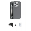 MARSİLYAN™- iPhone 15 Pro Kılıf Zirve Modern Prime - Siyah Bilvis 0.18mm Plus Cam Ekran Koruyucu + Raze Metal Kamera Lens - GS