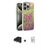 MARSİLYAN™- iPhone 15 Pro Kılıf Zirve Modern Prime - Siyah Bilvis 0.18mm Plus Cam Ekran Koruyucu + Raze Metal Kamera Lens - LT