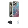 MARSİLYAN™- iPhone 15 Pro Kılıf Zirve Modern Prime - Siyah Bilvis 0.18mm Plus Cam Ekran Koruyucu + Raze Metal Kamera Lens - LT