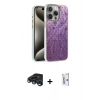 MARSİLYAN™- iPhone 15 Pro Kılıf Zirve Modern Prime - Siyah Bilvis 0.18mm Plus Cam Ekran Koruyucu + Raze Metal Kamera Lens - LT