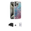 MARSİLYAN™- iPhone 15 Pro Kılıf Zirve Modern Prime - Siyah Bilvis 0.18mm Plus Cam Ekran Koruyucu + Raze Metal Kamera Lens - SH