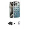 MARSİLYAN™- iPhone 15 Pro Kılıf Zirve Modern Prime - Siyah Bilvis 0.18mm Plus Cam Ekran Koruyucu + Raze Metal Kamera Lens - TMGI