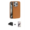 MARSİLYAN™- iPhone 15 Pro Kılıf Zirve Modern Prime - Siyah Bilvis 3D Mat Cam Ekran Koruyucu + Raze Metal Kamera Lens - SH