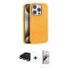 MARSİLYAN™- iPhone 15 Pro Kılıf Zirve Modern Prime - Siyah Bilvis 3D Mat Cam Ekran Koruyucu + Raze Metal Kamera Lens - SH