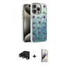 MARSİLYAN™- iPhone 15 Pro Kılıf Zirve Modern Prime - Siyah Bilvis 3D Mat Cam Ekran Koruyucu + Raze Metal Kamera Lens - SH