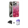 MARSİLYAN™- iPhone 15 Pro Kılıf Zirve Modern Prime - Siyah Bilvis 5in1 3D Magic Cam Ekran Koruyucu + Raze Metal Kamera Lens - GS