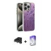 MARSİLYAN™- iPhone 15 Pro Kılıf Zirve Modern Prime - Siyah Bilvis 5in1 3D Magic Cam Ekran Koruyucu + Raze Metal Kamera Lens - GS