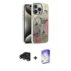 MARSİLYAN™- iPhone 15 Pro Kılıf Zirve Modern Prime - Siyah Bilvis 5in1 3D Magic Cam Ekran Koruyucu + Raze Metal Kamera Lens - LT
