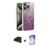 MARSİLYAN™- iPhone 15 Pro Kılıf Zirve Modern Prime - Siyah Bilvis 5in1 3D Magic Cam Ekran Koruyucu + Raze Metal Kamera Lens - LT