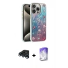 MARSİLYAN™- iPhone 15 Pro Kılıf Zirve Modern Prime - Siyah Bilvis 5in1 3D Magic Cam Ekran Koruyucu + Raze Metal Kamera Lens - LT