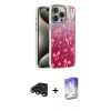 MARSİLYAN™- iPhone 15 Pro Kılıf Zirve Modern Prime - Siyah Bilvis 5in1 3D Magic Cam Ekran Koruyucu + Raze Metal Kamera Lens - TMGI