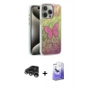 MARSİLYAN™- iPhone 15 Pro Kılıf Zirve Modern Prime - Siyah Bilvis 5in1 5D Magic Hayalet Cam Ekran Koruyucu + Raze Metal Kamera Lens - GS