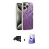 MARSİLYAN™- iPhone 15 Pro Kılıf Zirve Modern Prime - Siyah Bilvis 5in1 5D Magic Hayalet Cam Ekran Koruyucu + Raze Metal Kamera Lens - GS