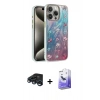 MARSİLYAN™- iPhone 15 Pro Kılıf Zirve Modern Prime - Siyah Bilvis 5in1 5D Magic Hayalet Cam Ekran Koruyucu + Raze Metal Kamera Lens - LT