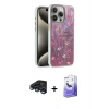 MARSİLYAN™- iPhone 15 Pro Kılıf Zirve Modern Prime - Siyah Bilvis 5in1 5D Magic Hayalet Cam Ekran Koruyucu + Raze Metal Kamera Lens - LT