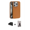 MARSİLYAN™- iPhone 15 Pro Kılıf Zirve Modern Prime - Siyah Bilvis Hayalet Cam Ekran Koruyucu + Raze Metal Kamera Lens - SH