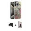 MARSİLYAN™- iPhone 15 Pro Kılıf Zirve Modern Prime - Siyah Bilvis Hayalet Cam Ekran Koruyucu + Raze Metal Kamera Lens - SH