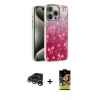 MARSİLYAN™- iPhone 15 Pro Kılıf Zirve Modern Prime - Siyah Buffer Cam Ekran Koruyucu + Raze Metal Kamera Lens - GS