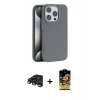 MARSİLYAN™- iPhone 15 Pro Kılıf Zirve Modern Prime - Siyah Buffer Cam Ekran Koruyucu + Raze Metal Kamera Lens - TMGI