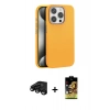 MARSİLYAN™- iPhone 15 Pro Kılıf Zirve Modern Prime - Siyah Buffer Cam Ekran Koruyucu + Raze Metal Kamera Lens - SH