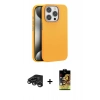 MARSİLYAN™- iPhone 15 Pro Kılıf Zirve Modern Prime - Siyah Buffer Cam Ekran Koruyucu + Raze Metal Kamera Lens - TMGI