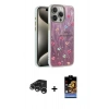 MARSİLYAN™- iPhone 15 Pro Kılıf Zirve Modern Prime - Siyah Buffer Hayalet Cam Ekran Koruyucu + Raze Metal Kamera Lens - GS