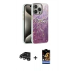MARSİLYAN™- iPhone 15 Pro Kılıf Zirve Modern Prime - Siyah Buffer Hayalet Cam Ekran Koruyucu + Raze Metal Kamera Lens - GS