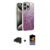 MARSİLYAN™- iPhone 15 Pro Kılıf Zirve Modern Prime - Siyah Buffer Hayalet Cam Ekran Koruyucu + Raze Metal Kamera Lens - TMGI