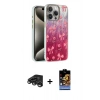 MARSİLYAN™- iPhone 15 Pro Kılıf Zirve Modern Prime - Siyah Buffer Hayalet Cam Ekran Koruyucu + Raze Metal Kamera Lens - TMGI