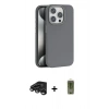 MARSİLYAN™- iPhone 15 Pro Kılıf Zirve Modern Prime - Siyah Joko Magic 5D Hayalet Cam + Raze Metal Kamera Lens - TMGI