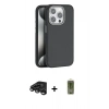 MARSİLYAN™- iPhone 15 Pro Kılıf Zirve Modern Prime - Siyah Joko Magic 5D Hayalet Cam + Raze Metal Kamera Lens - TMGI
