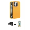 MARSİLYAN™- iPhone 15 Pro Kılıf Zirve Modern Prime - Siyah Polymer Nano Ekran Koruyucu + Raze Metal Kamera Lens - GS