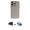 MARSİLYAN™- iPhone 15 Pro Max Kılıf Ahenk Çizgi Prime - Siyah 3D Antistatik Seramik Nano Ekran Koruyucu + Raze Metal Kamera Lens - GS