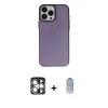 MARSİLYAN™- iPhone 15 Pro Max Kılıf Ahenk Çizgi Prime - Siyah Joko Magic 5D Cam + PVD Metal Kamera Lens - GS