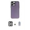 MARSİLYAN™- iPhone 15 Pro Max Kılıf Ahenk Çizgi Prime - Siyah Joko Magic 5D Cam + PVD Metal Kamera Lens - LT