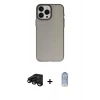 MARSİLYAN™- iPhone 15 Pro Max Kılıf Ahenk Çizgi Prime - Siyah Joko Magic 5D Cam + Siyah Raze Metal Kamera Lens