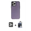 MARSİLYAN™- iPhone 15 Pro Max Kılıf Ahenk Çizgi Prime - Siyah Vanessa Magic Cam + PVD Metal Kamera Lens - GI