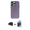 MARSİLYAN™- iPhone 15 Pro Max Kılıf Ahenk Çizgi Prime - Siyah Vanessa Magic Cam + Raze Metal Kamera Lens - SH